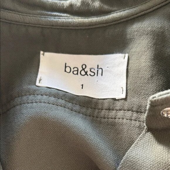 ba&sh Olive Green Axelle Blouse size 1 (S) - Picture 4 of 7